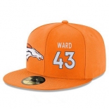 Denver Broncos #43 T.J. Ward Snapback Cap NFL Player Orange with White Number Stitched Hat