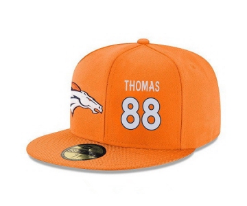 Denver Broncos #88 Demaryius Thomas Snapback Cap NFL Player Orange with White Number Stitched Hat