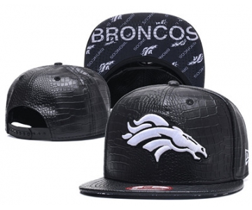 NFL Denver Broncos Team Logo Black Snapback Adjustable Hat G65