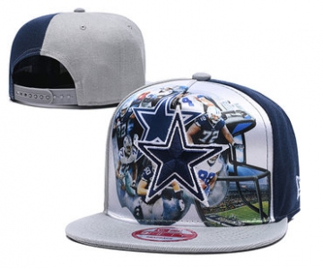 Cowboys Team Logo Gray Adjustable Leather Hat TX