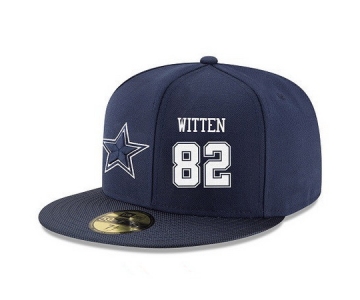 Dallas Cowboys #82 Jason Witten Snapback Cap NFL Player Navy Blue with White Number Stitched Hat