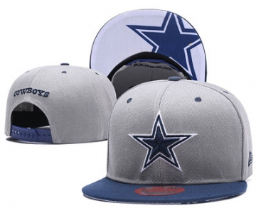 NFL Dallas Cowboys Team Logo Gray Snapback Adjustable Hat LT10