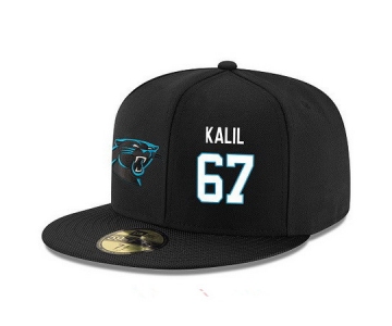 Carolina Panthers #67 Ryan Kalil Snapback Cap NFL Player Black with White Number Stitched Hat