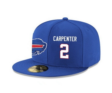 Buffalo Bills #2 Dan Carpenter Snapback Cap NFL Player Royal Blue with White Number Stitched Hat