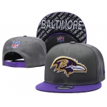 Ravens Team Logo Gray Purple Adjustable Hat TX