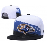 Ravens Team Logo White Black Adjustable Hat GS