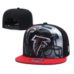 Falcons Team Logo Black Red Adjustable Leather Hat TX