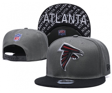 Falcons Team Logo Gray Black Adjustable Hat TX