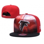 Falcons Team Logo Red Black Adjustable Leather Hat TX