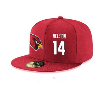 Arizona Cardinals #14 J.J. Nelson Snapback Cap NFL Player Red with White Number Stitched Hat