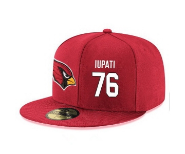 Arizona Cardinals #76 Mike Iupati Snapback Cap NFL Player Red with White Number Stitched Hat