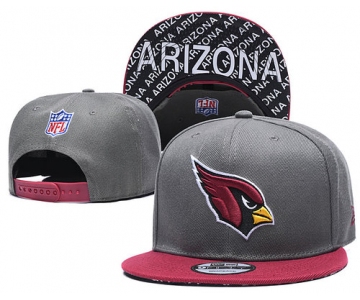 Arizona Cardinals Team Logo Gray Red Adjustable Hat TX