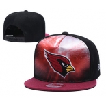 Arizona Cardinals Team Logo Red Black Adjustable Leather Hat TX1