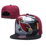 Arizona Cardinals Team Logo Red Black Adjustable Leather Hat TX