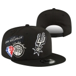 San Antonio Spurs Stitched Snapback 75th Anniversary Hats 014