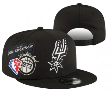 San Antonio Spurs Stitched Snapback 75th Anniversary Hats 014