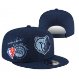 Memphis Grizzlies Stitched 75th Anniversary Snapback Hats 008