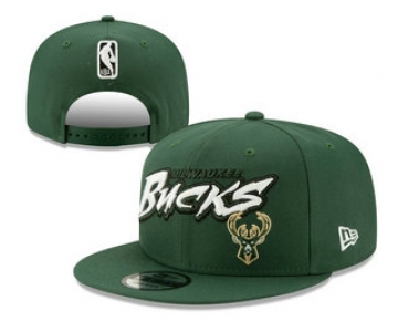 Milwaukee Bucks Snapback Ajustable Cap Hat YD 20-04-07-02