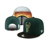 Milwaukee Bucks Snapback Ajustable Cap Hat YD 20-04-07-03