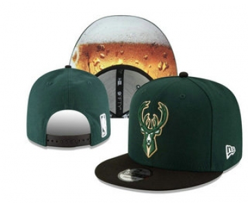 Milwaukee Bucks Snapback Ajustable Cap Hat YD 20-04-07-03