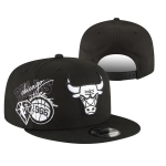 Chicago Bulls Stitched Snapback 75th Anniversary Hats 059