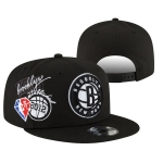Brooklyn Nets Stitched Snapback 75th Anniversary Hats 021