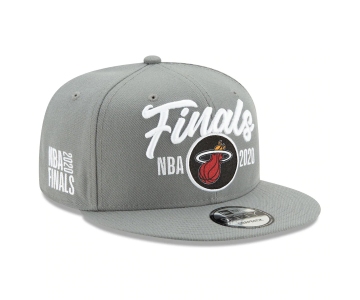 Heat Team Logo 2020 NBA Finals Gray Adjustable Hat SG