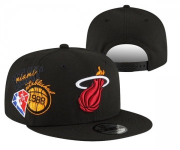 Miami Heat Stitched Snapback 75th Anniversary Hats 021