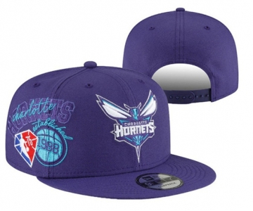 Charlotte Hornets Stitched Snapback 75th Anniversary Hats 001