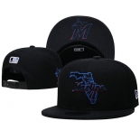 Miami Marlins Stitched Snapback Hats 004