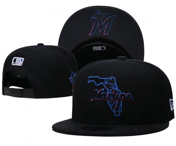 Miami Marlins Stitched Snapback Hats 004