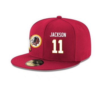 Washington Redskins #11 DeSean Jackson Snapback Cap NFL Player Red with White Number Stitched Hat