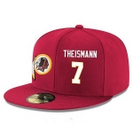 Washington Redskins #7 Joe Theismann Snapback Cap NFL Player Red with White Number Stitched Hat