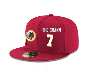 Washington Redskins #7 Joe Theismann Snapback Cap NFL Player Red with White Number Stitched Hat