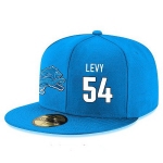 Detroit Lions #54 DeAndre Levy Snapback Cap NFL Player Light Blue with White Number Stitched Hat
