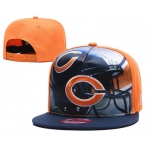 Bears Team Logo Orange Navy Adjustable Leather Hat TX