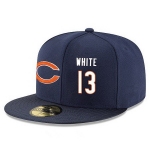 Chicago Bears #13 Kevin White Snapback Cap NFL Player Navy Blue with White Number Stitched Hat