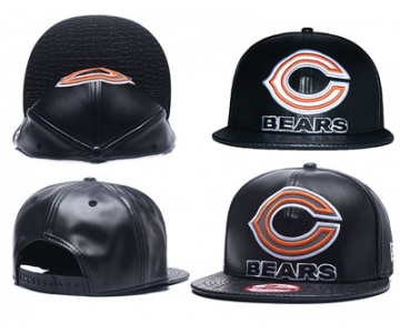 NFL Chicago Bears Team Logo Black Adjustable Hat A66