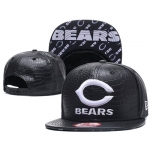 NFL Chicago Bears Team Logo Black Snapback Adjustable Hat G85