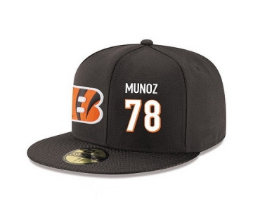 Cincinnati Bengals #78 Anthony Munoz Snapback Cap NFL Player Black with White Number Stitched Hat