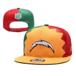 Chargers Team Logo Yellow Red Green 2019 Draft Adjustable Hat YD