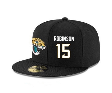 Jacksonville Jaguars #15 Allen Robinson Snapback Cap NFL Player Black with White Number Stitched Hat