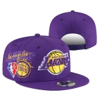 Los Angeles Lakers Stitched Snapback 75th Anniversary Hats 064