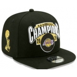 Men's Los Angeles Lakers New Black 2020 NBA Finals Champions Snapback Hat