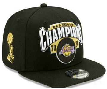 Men's Los Angeles Lakers New Black 2020 NBA Finals Champions Snapback Hat