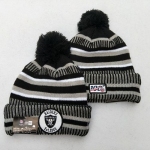 Raiders Team Logo Gray 100th Season Pom Knit Hat YD