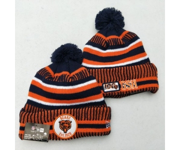 Bears Fresh Logo Orange 100th Season Pom Knit Hat YD