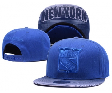 NHL New York Rangers Team Logo Blue Mitchell & Ness Adjustable Hat