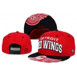 NHL Detroit Red Wings Team Logo Red Snapback Adjustable Hat