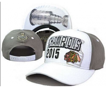 NHL Chicago Blackhawks 2015 Stanley Cup Champions Clean-Up Adjustable Hat LH23